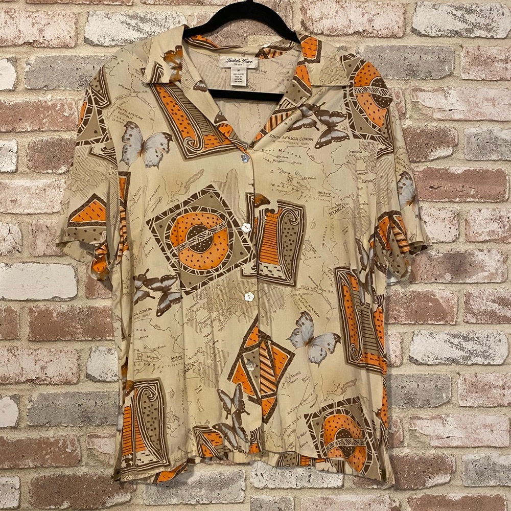 Judith Hart Sport Button Down Short Sleeve Shirt